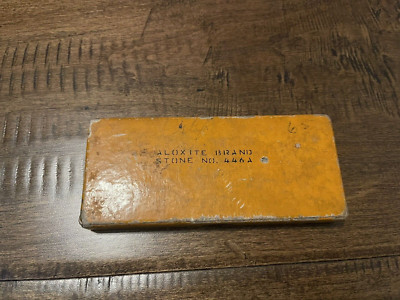 Vintage Aloxite Brand Sharpening Stone No. 446A - 4.5