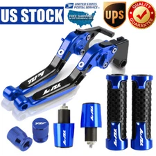 Handle Grips Cap Brake Clutch Levers Set New BLUE For YAMAHA YZFR1 1999-2001 /US