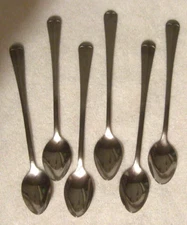 Iced Tea Spoons Set of Six Stainless Steel Korea