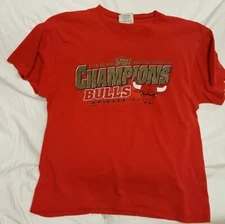 Vintage Chicago Bulls 1998 NBA Champions Finals T Shirt Size XL Nutmeg Lee