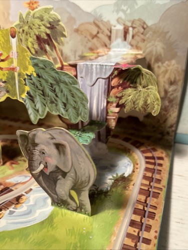 1985 Little Choo Choo’s Runaway Adventure Rare Pop Up Book W/ Tomy Wind Up Train - Picture 12 of 22
