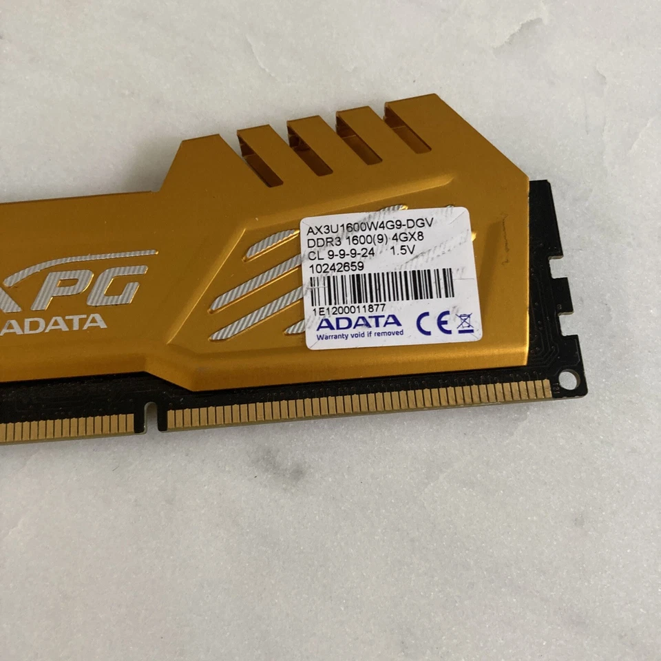 Adata XPG AX3U1600W4G9-DGV 4GB DDR3 1600MHz 12800 Desktop Memory RAM Stick - Image 2 of 3