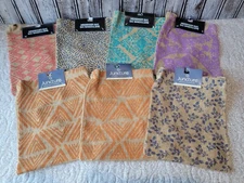 Lot Of 7 Juncture Messenger Bags 8×10 100% Jute Multiple Prints/ Colors Burlap 