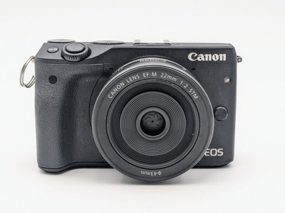 Canon EOS M3 24.2MP Mirrorless Digital Camera w/ Canon EF-M 22mm F/2 STM AF Lens