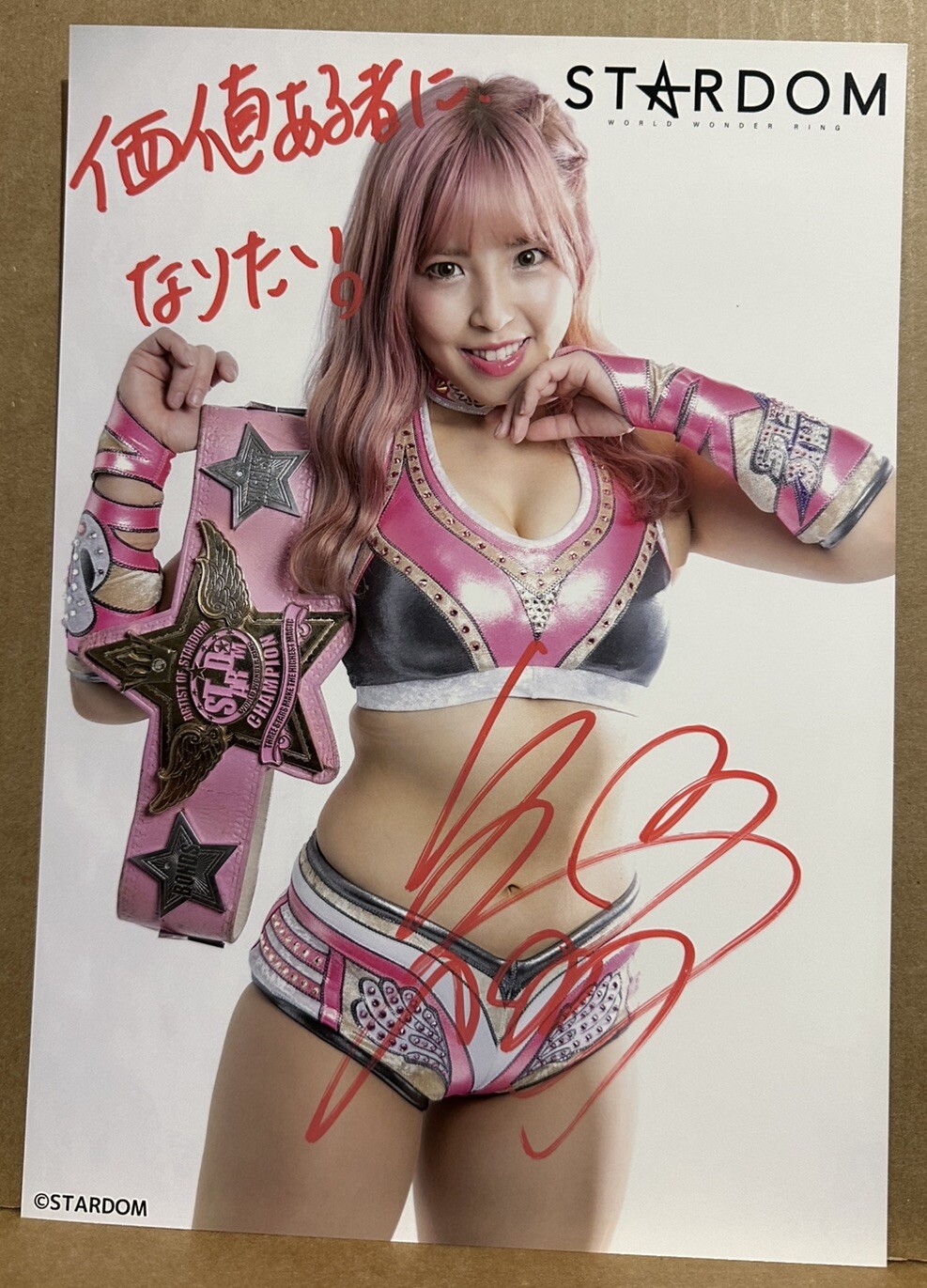 Mina Shirakawa Autograph Signed Artist Of Stardom Inscription Photo AEW NJPW❤️