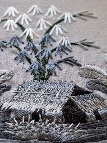2 Intricate Embroidered Handmade Needlework Pictures Art Vietnam Tranh Theu Tay - Picture 14 of 24