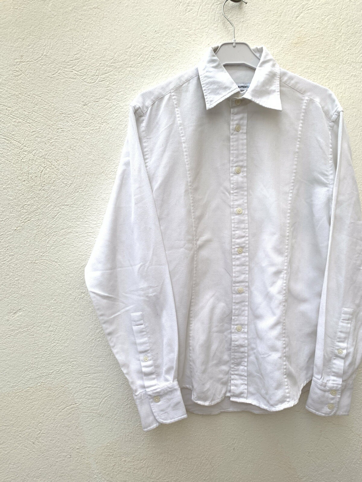 CAMICIA SAINT LAURENT JEANS BIANCA TAGLIA M MANICA LUNGA COTONE POLIESTERE #C3