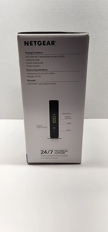 New Open Box NETGEAR Cable Modem Built-in WiFi Router (C6230) AC1200 DOCSIS 3.0 - Image 2 of 4