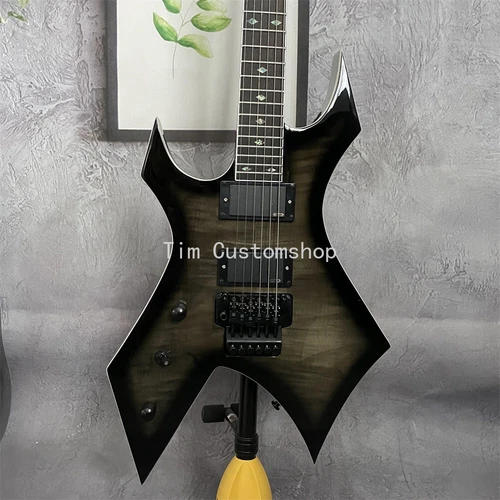 Active Black Burst Flamed Maple BC Warlock Extreme Electric Guitar Left Handed