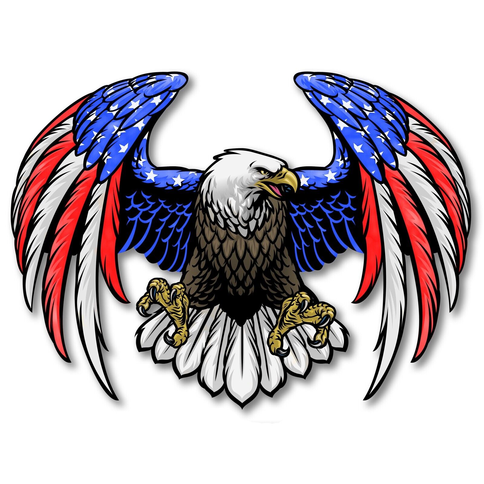 NEW Bald Eagle USA American Flag Car Truck Window Decal Sticker Vinyl Patriotic