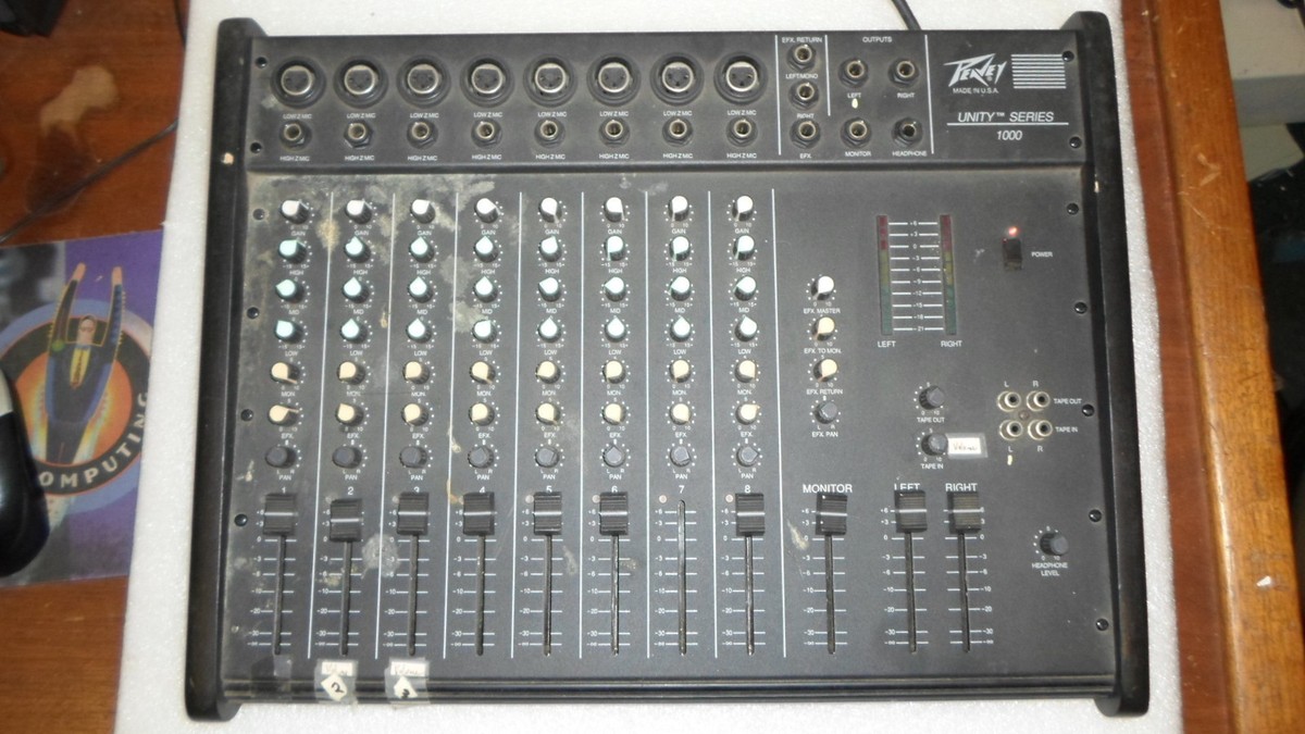 Peavey Unity 1000 8 Channel Analog Mixer Mixing Board | eBay