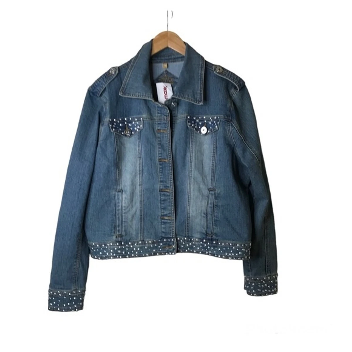 studded denim jacket products for sale | eBay
