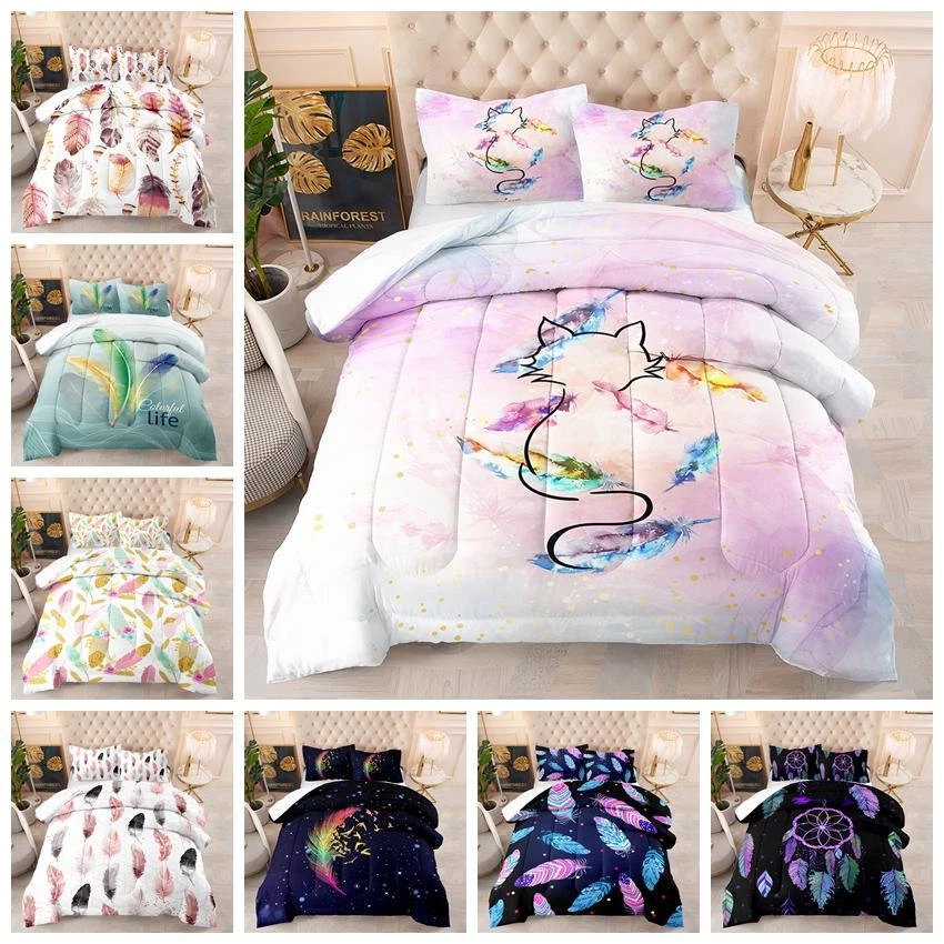 Feather comforter clearance set