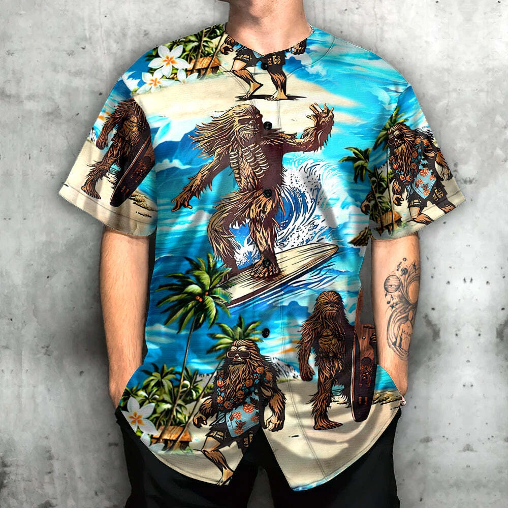 Starwars Chewbacca Surfing - Baseball Jersey