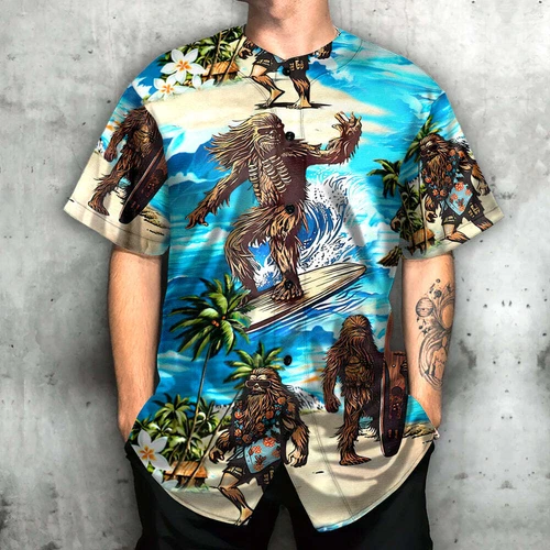 Starwars Chewbacca Surfing - Baseball Jersey