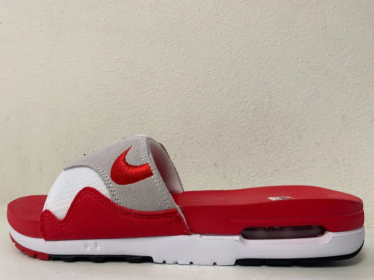 Nike comfort slide hotsell 2 red and black