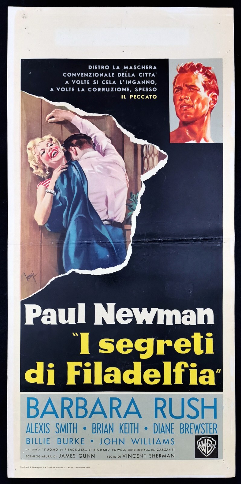 Locandina originale film I segreti di Filadelfia (1959) - Regia di Vincent Sherman