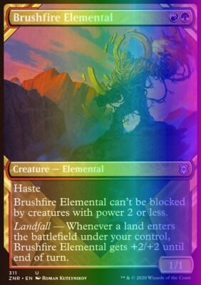 MTG Magic the Gathering Brushfire Elemental (311/493) Zendikar Rising LP FOIL