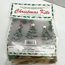 Merri Mac Christmas Ornament Kit Holiday Spiral Tree 21-37 Makes 6