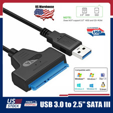 2X1 USB 3.0 to 2.5" SATA III Hard Drive Adapter Cable SATA to USB 3.0 Converter