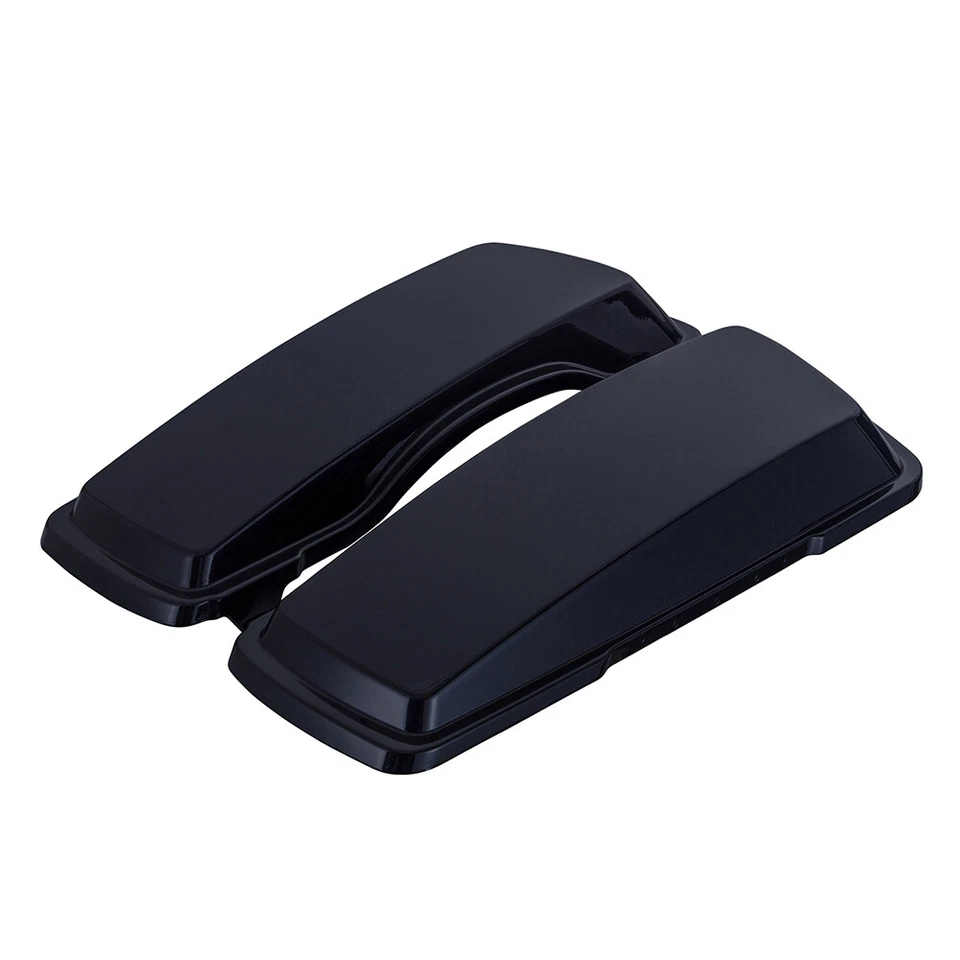 Cubierta de tapa de alforja negra perla para Harley Touring Road Electra Glide Foto 3 de 4