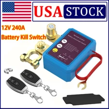 Car Remote Battery Disconnect Kill Switch 12V 240A Automatic Shut Off