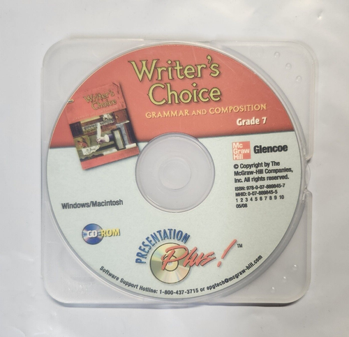 Writer's Choice Grade 7 / ExamView + Presentations Plus CD-ROM / VG - Picture 2 of 5