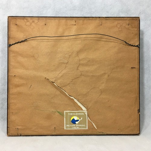 Obturador de ventana de acuarela enmarcado vintage firmado - Imagen 17 de 17