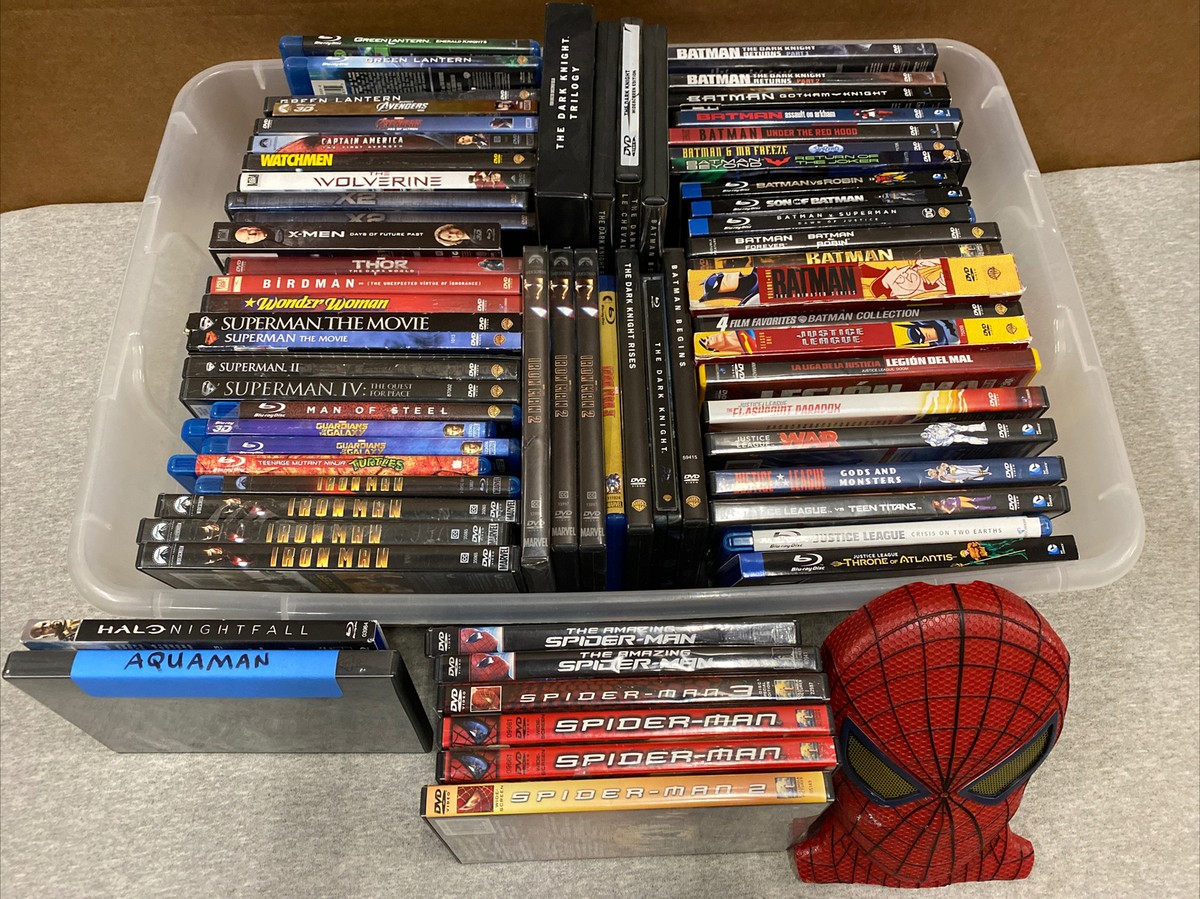 Marvel & DC Comics DVD Blu-Ray Movie Lot Collection New & Used 70+