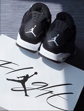 FQ8138-001 Air Jordan 4 Retro  White Thunder  Men Basketball Shoes