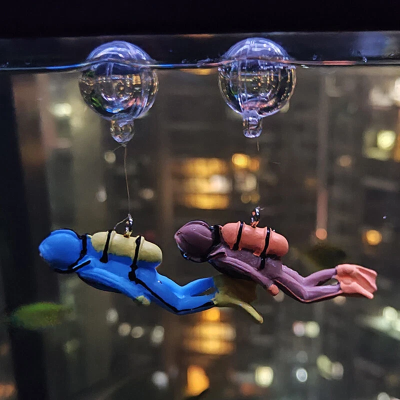 Diver aquarium hotsell ornament
