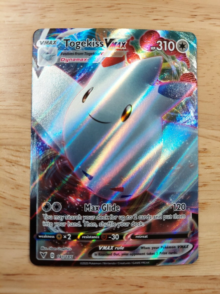togekiss vmax pokemon card value Amazon.com: Pokemon Vmax Card Set - Togekiss VMAX 141/185 & Togekiss V  140/185 - Vivid Voltage main image 1