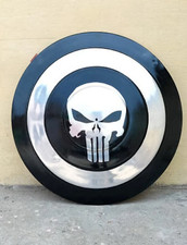 Marvels Avengers Skull Captain America Shield Metal Prop Replica Round Shield