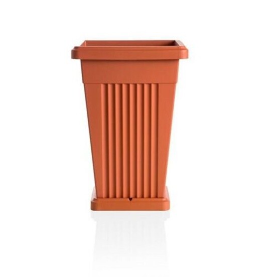 VASO 'PIRAMIDE' cm 40 x 40 x h 59 Lt. 50 terracotta IN PLASTICA  DF 6125005