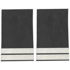 BuyStripes Uniform Shoulder Board Epaulets With Two Silver Bars