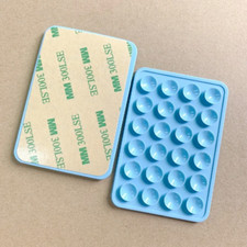 Light Blue Silicone Suction Phone Case Adhesive Mount