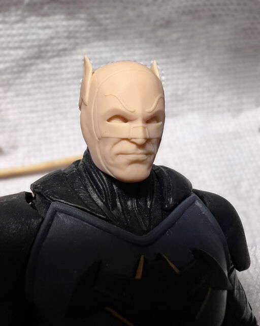 1/12 Unpainted TV Ver. Retro Batman Head Sculpt Fit for 6&#039;&#039; Mezco Action Figure