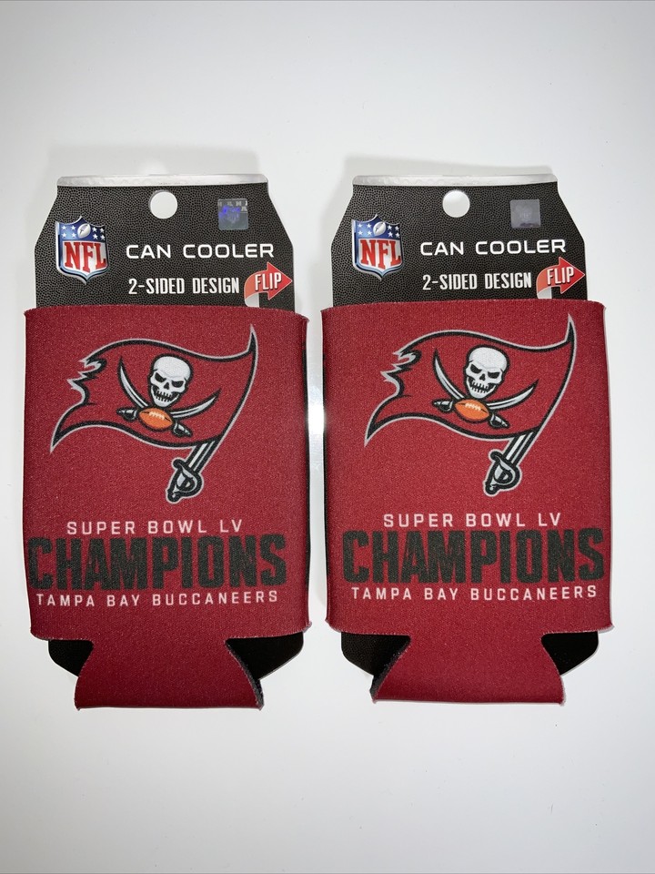 Tampa Bay Buccaneers Super Bowl Champions Set Of 2 Can Cooler Koozie