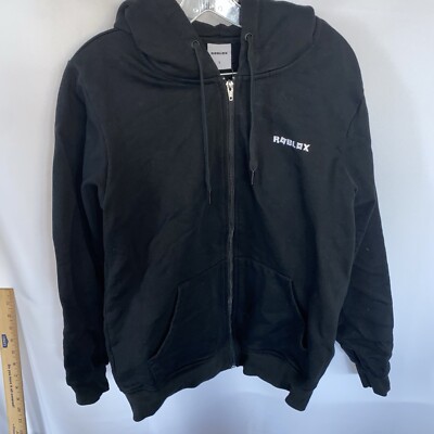 Roblox Hoodie Mens S Black Full Zip Fleece Heavyweight Casual