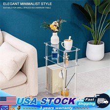 Acrylic Narrow Side Table Acrylic Printer Stand 7 Wide Skinny Nightstand/Table