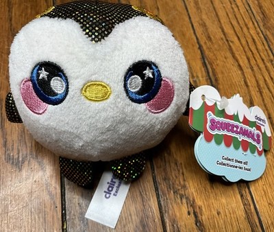 Squeezamals Holiday Christmas Penguin Plush Toy New with Tags Claire's Exclusive