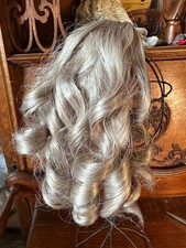 Vintage Sausage Curls Doll Wig Cascade Med Ash Blonde Hair Attach w/ Clip