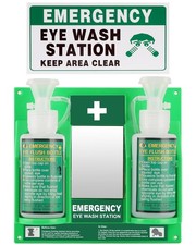 Portable Eyewash Station OSHA-Approved - Wall-Mounted Emergency Eye Wash Flush B
