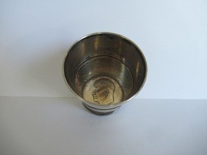 Sterling Silver Eisenhower IKE Dollar Cocktail Shot Cup "Free Shipping"