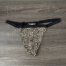 Victoria s Secret Large Leopard Cotton V String Panties