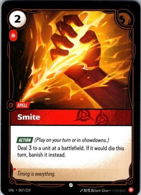 Smite 007/219 Common Unleashed Riftbound Near Mint