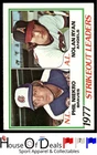 1978 Topps #206 1977 Strikeout Leaders (Phil Niekro / Nolan Ryan) Vintage Card