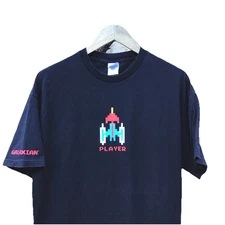 Vintage Galaxian Space Invaders Player Haters Namco Promo Black T Shirt XL