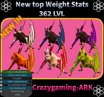 Neu in! Top Stat Weight 150 Desmodus Brutpaare ARK ASA Survival Ascended