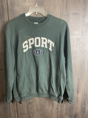 Gap Sports Crewneck Sweatshirt Green  Varsity College Adult Medium Green